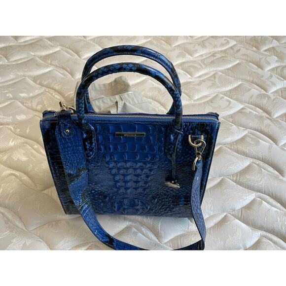 Brahmin Melbourne Caroline Satchel Handbag Color Saphire NWOT - Picture 7 of 7